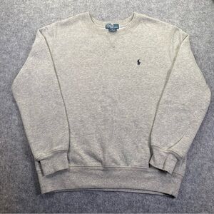 Vintage Polo By Ralph Lauren Boys Size Medium 10/12 Crew Sweatshirt Gray